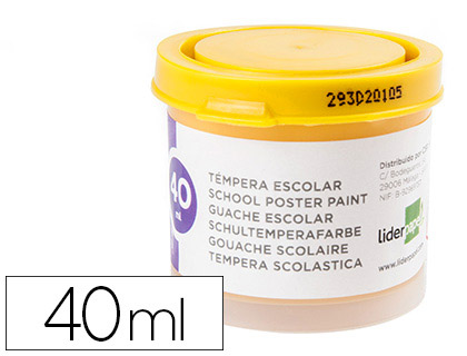 40ml. témpera escolar Liderpapel amarillo oro